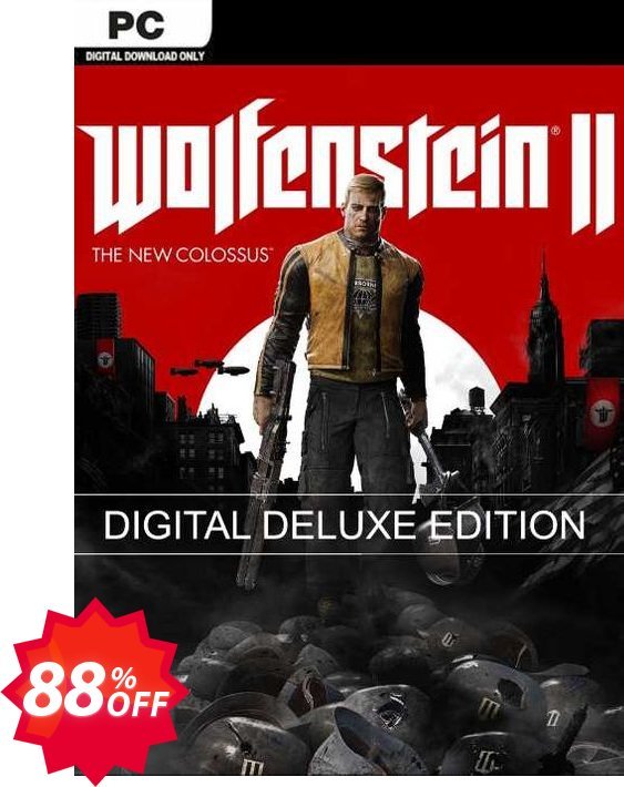 Wolfenstein II 2 The New Colossus Deluxe Edition PC Coupon code 88% discount 