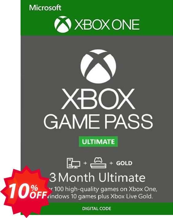 3 Month Xbox Game Pass Ultimate Trial Xbox One / PC Coupon code 10% discount 