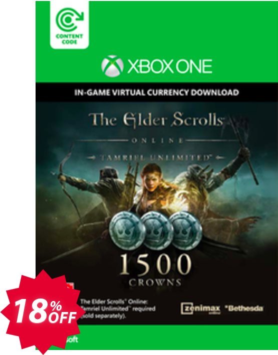 The Elder Scrolls Online Tamriel Unlimited 1500 Crowns Xbox One - Digital Code Coupon code 18% discount 