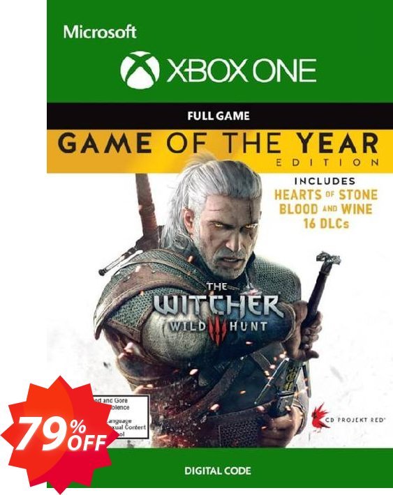 The Witcher 3 Wild Hunt - Game of the Year Edition Xbox One Coupon code 79% discount 