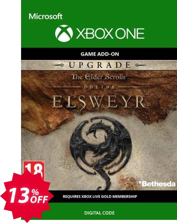 The Elder Scrolls Online: Elsweyr Upgrade Xbox One Coupon code 13% discount 