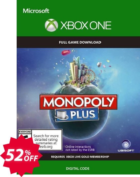 Monopoly Plus Xbox One, UK  Coupon code 52% discount 