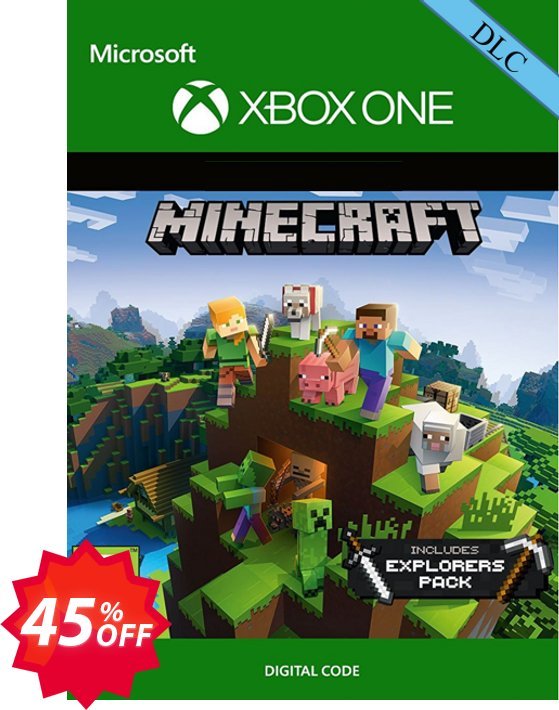 Minecraft: Explorers Pack DLC Xbox One Coupon code 45% discount 