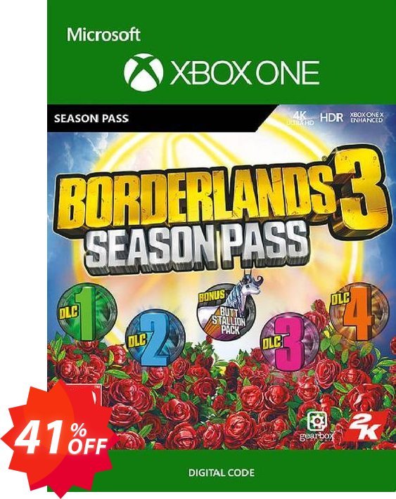 Borderlands 3: Season Pass Xbox One Coupon code 41% discount 