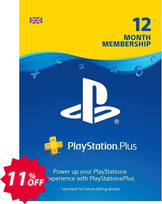 PS Plus - 12 Month Subscription, UK  Coupon code 11% discount 
