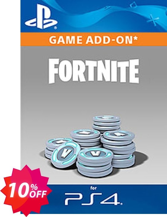 Fortnite - 6,000, +1,500 Bonus V-Bucks PS4 Coupon code 10% discount 