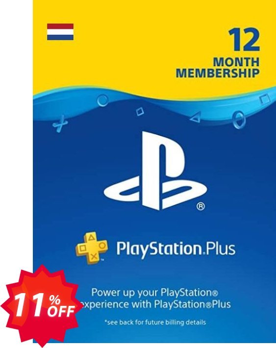 PS Plus, PS+ - 12 Month Subscription, Netherlands  Coupon code 11% discount 