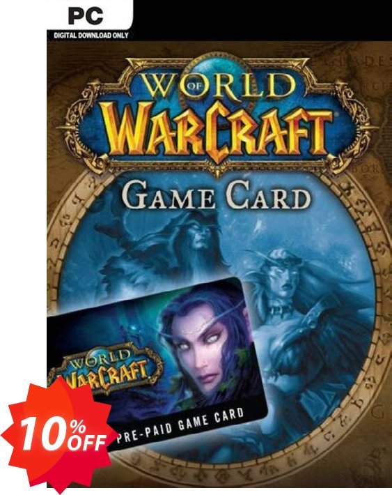 World of Warcraft 30 Day Pre-Paid Game Card PC/MAC Coupon code 10% discount 