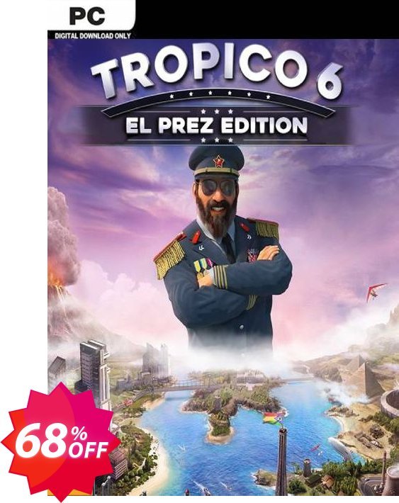 Tropico 6 El Prez Edition, EU  Coupon code 68% discount 