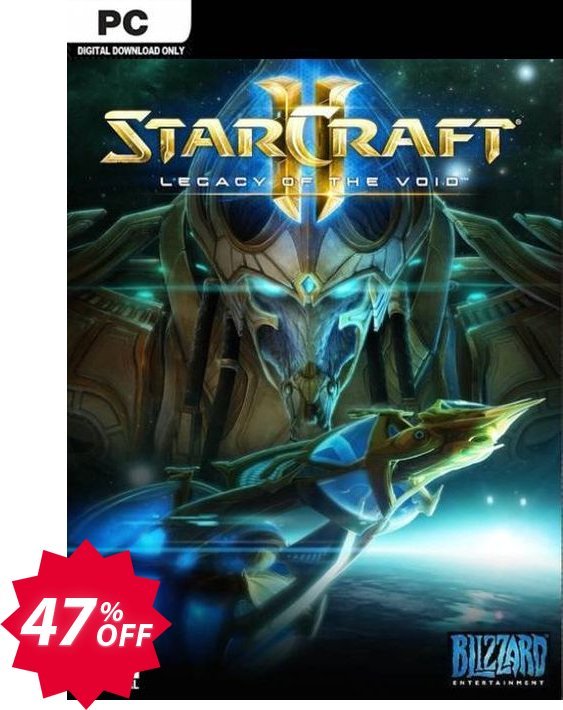 Starcraft II 2: Legacy of the Void, PC/MAC  Coupon code 47% discount 