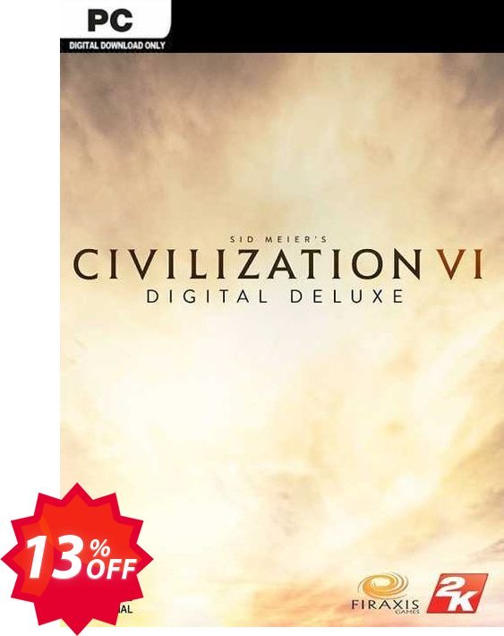 Sid Meier’s Civilization VI 6 Digital Deluxe PC Coupon code 13% discount 