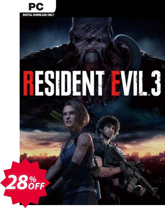 Resident Evil 3 PC Coupon code 28% discount 