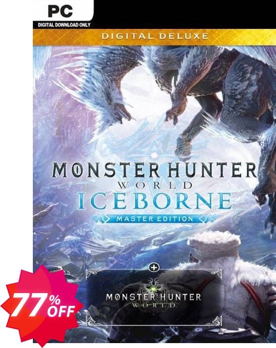 Monster Hunter World: Iceborne Master Edition Deluxe PC Coupon code 77% discount 