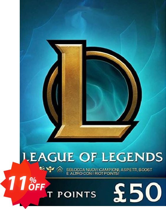 League of Legends 7920 Riot Points, EU - West  Coupon code 11% discount 