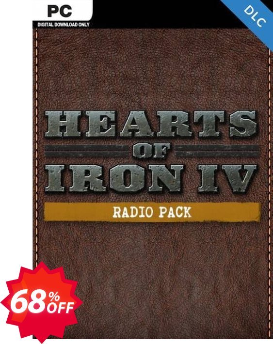 Hearts of Iron IV 4 PC: Radio Pack DLC Coupon code 68% discount 