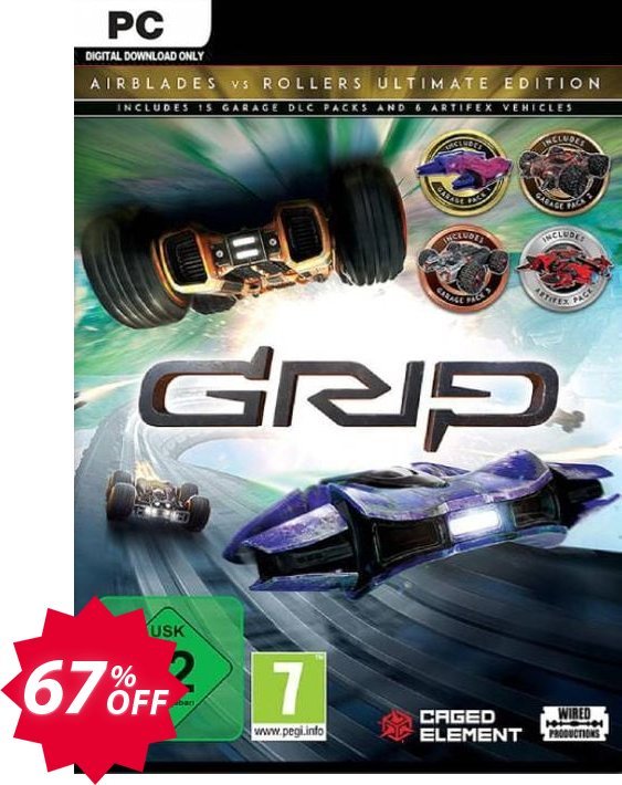 GRIP: Combat Racing - Rollers vs AirBlades Ultimate Edition PC Coupon code 67% discount 