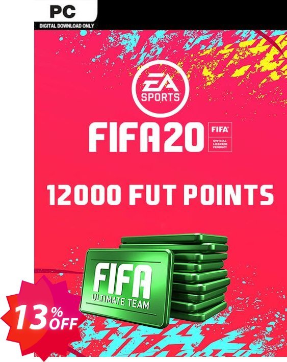 FIFA 20 Ultimate Team - 12000 FIFA Points PC Coupon code 13% discount 