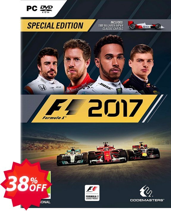 F1 2017 PC Coupon code 38% discount 