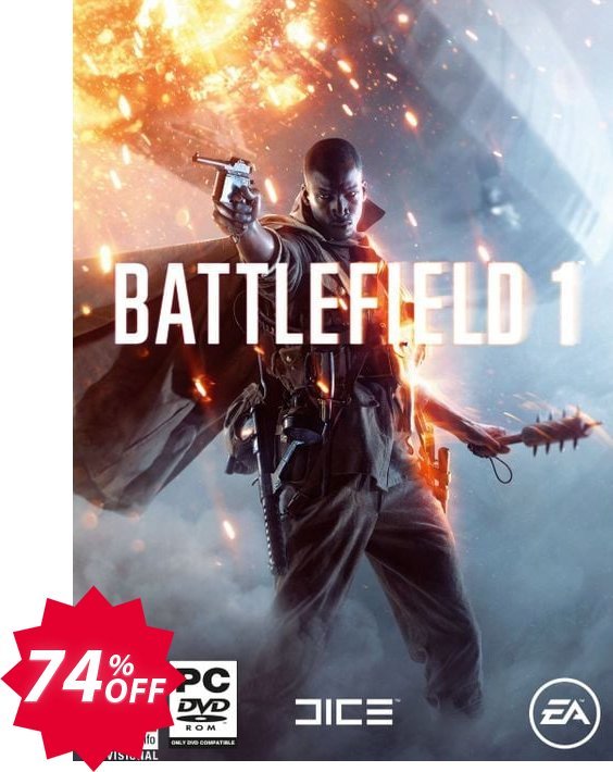 Battlefield 1 PC Coupon code 74% discount 