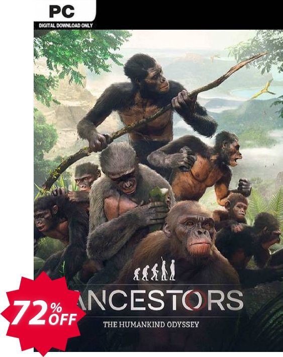 Ancestors - The Humankind Odyssey PC, EU  Coupon code 72% discount 