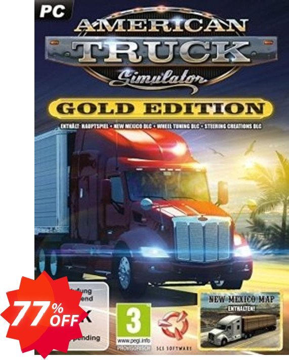 American Truck Simulator Gold Edition PC Coupon code 77% discount 