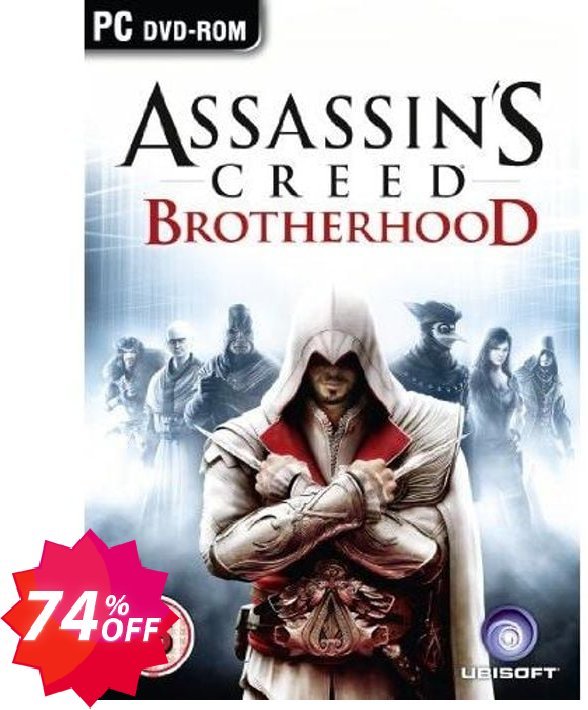Assassin's Creed Brotherhood, PC  Coupon code 74% discount 