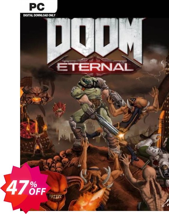 DOOM Eternal PC + DLC, EMEA  Coupon code 47% discount 