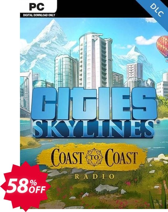 Cities Skylines - Coast to Coast Radio PC Coupon code 58% discount 