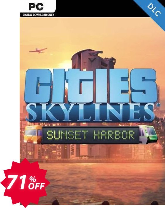 Cities: Skylines - Sunset Harbor PC Coupon code 71% discount 