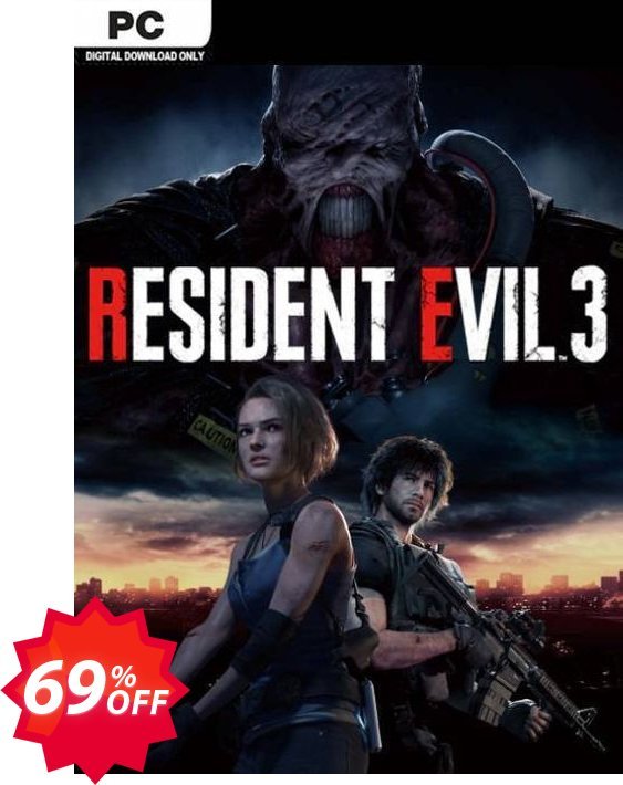 Resident Evil 3 PC Coupon code 69% discount 