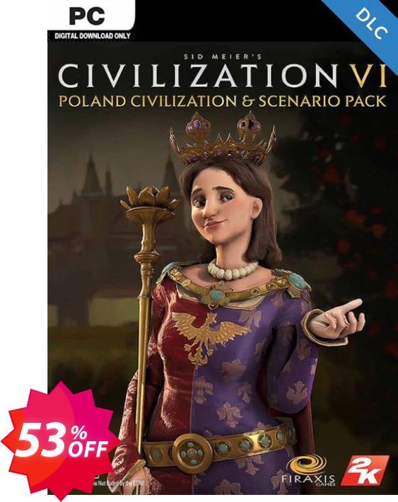 Sid Meier's Civilization VI: Poland Civilization and Scenario Pack PC, WW  Coupon code 53% discount 