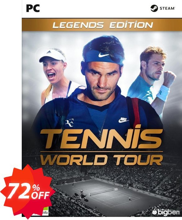 Tennis World Tour Legends Edition PC Coupon code 72% discount 