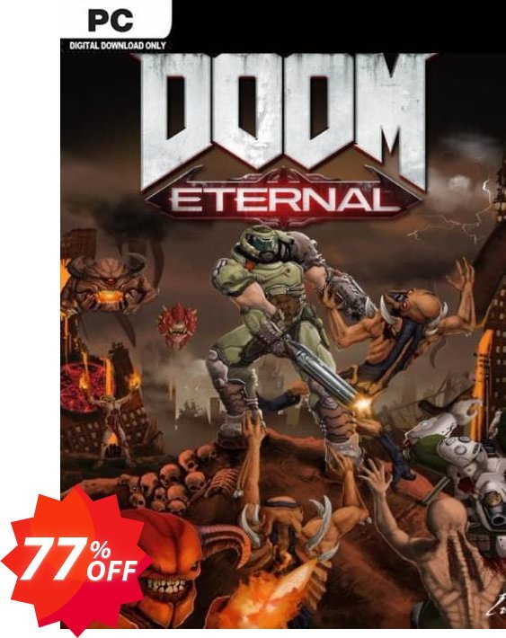 DOOM Eternal PC, WW + DLC Coupon code 77% discount 