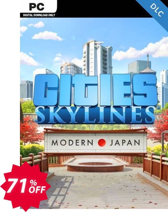 Cities: Skylines - Content Creator Pack Modern Japan PC Coupon code 71% discount 