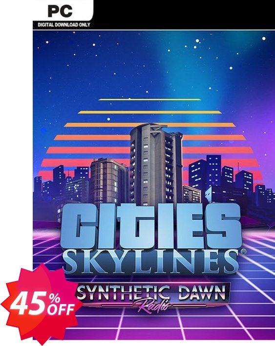 Cities Skylines PC - Synthetic Dawn Radio DLC Coupon code 45% discount 