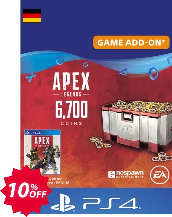Apex Legends 6700 Coins PS4, Germany  Coupon code 10% discount 