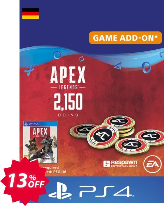 Apex Legends 2150 Coins PS4, Germany  Coupon code 13% discount 