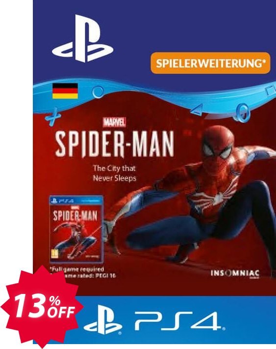 Marvels Spider-Man The City That Never Sleeps PS4, Germany  Coupon code 13% discount 