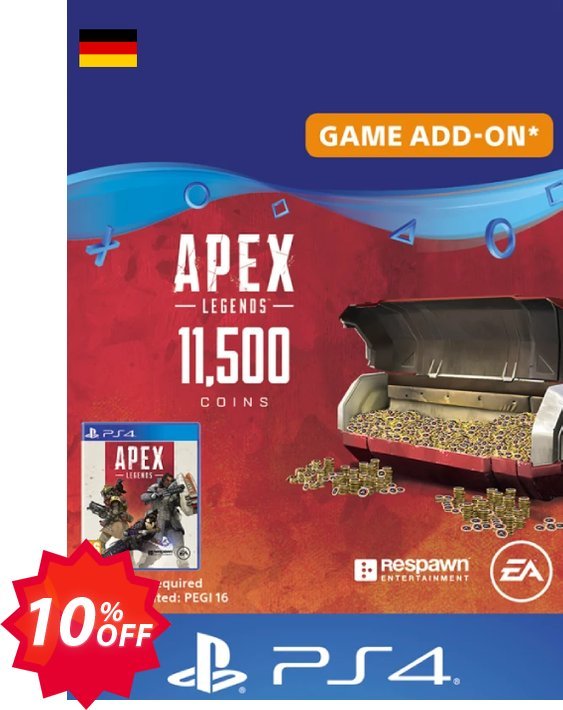 Apex Legends 11500 Coins PS4, Germany  Coupon code 10% discount 