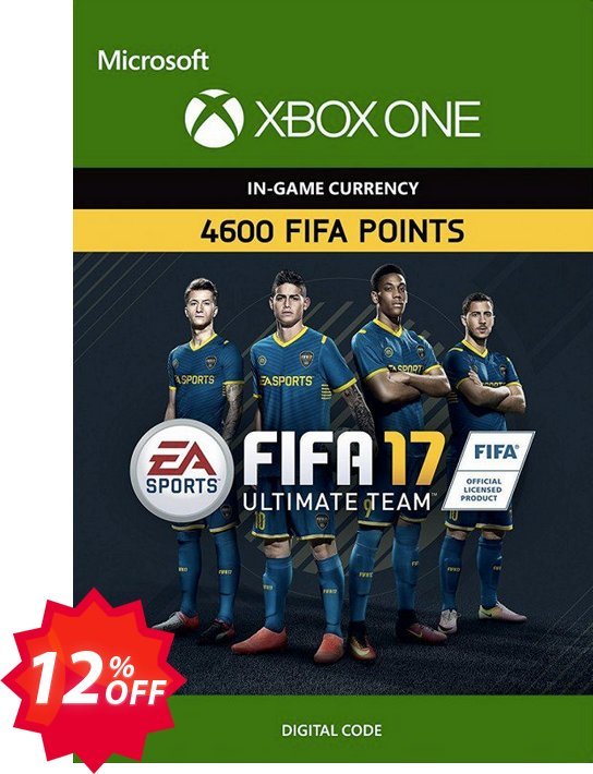 Fifa 17 - 4600 FUT Points, Xbox One  Coupon code 12% discount 