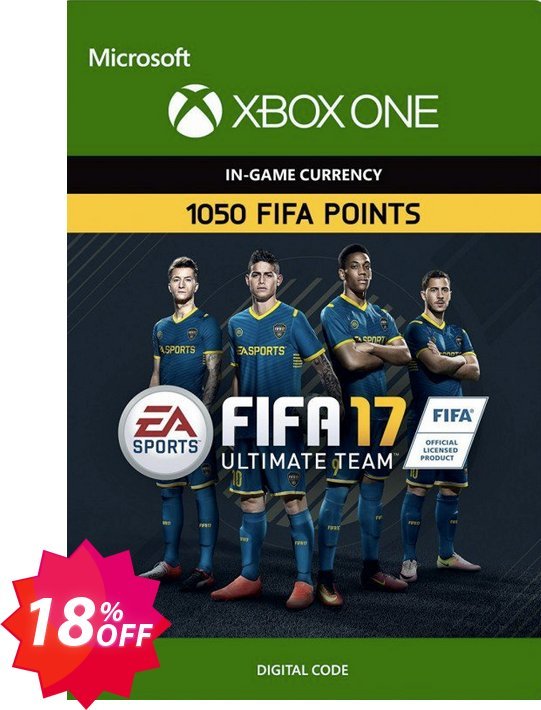 Fifa 17 - 1050 FUT Points, Xbox One  Coupon code 18% discount 