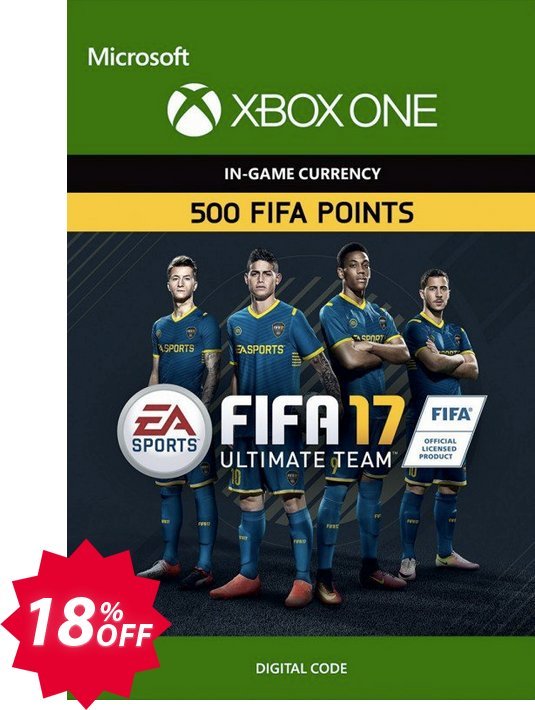 Fifa 17 - 500 FUT Points, Xbox One  Coupon code 18% discount 