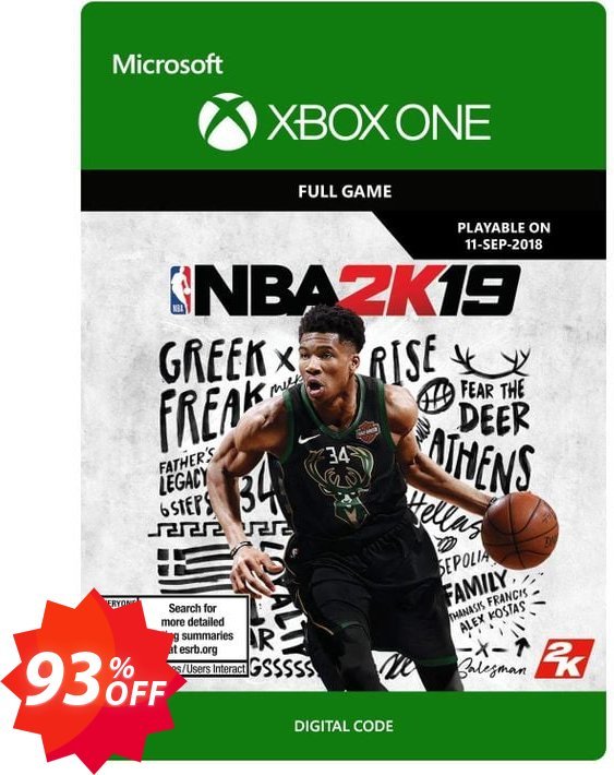 NBA 2K19 Xbox One Coupon code 93% discount 