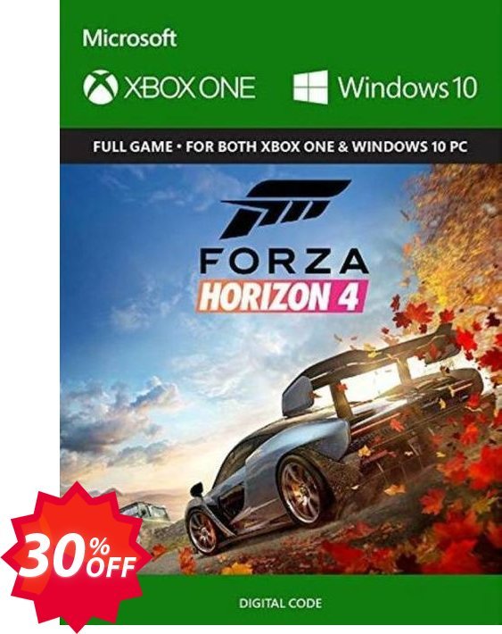 Forza Horizon 4 Xbox One/PC, UK  Coupon code 30% discount 