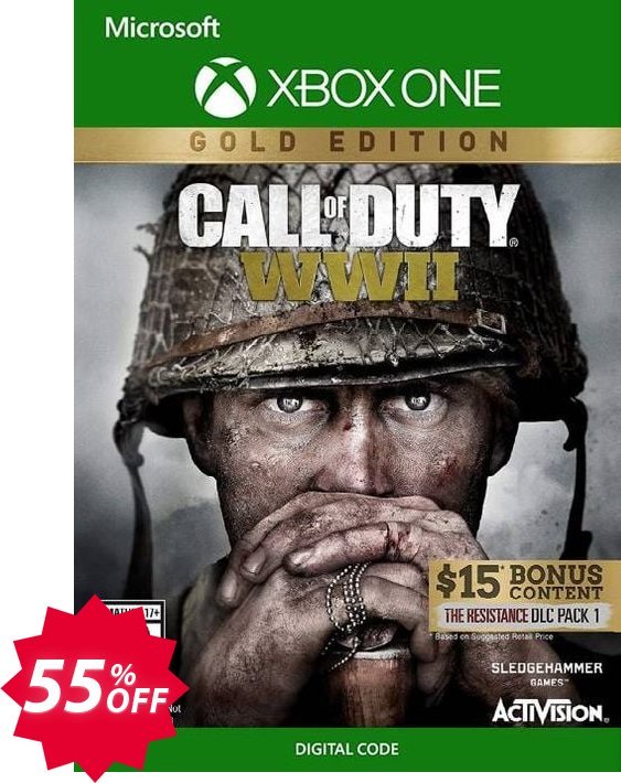 Call of Duty WWII - Gold Edition Xbox One, US  Coupon code 55% discount 