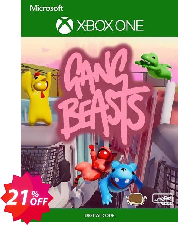 Gang Beasts Xbox One, US  Coupon code 21% discount 