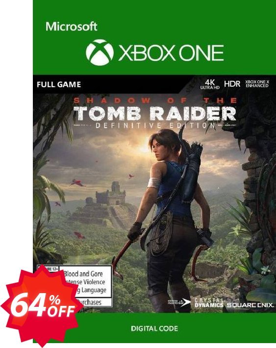 Shadow of the Tomb Raider Definitive Edition Xbox One, UK  Coupon code 64% discount 