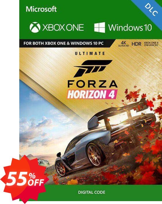 Forza Horizon 4 - Ultimate Upgrade Xbox One UK Coupon code 55% discount 