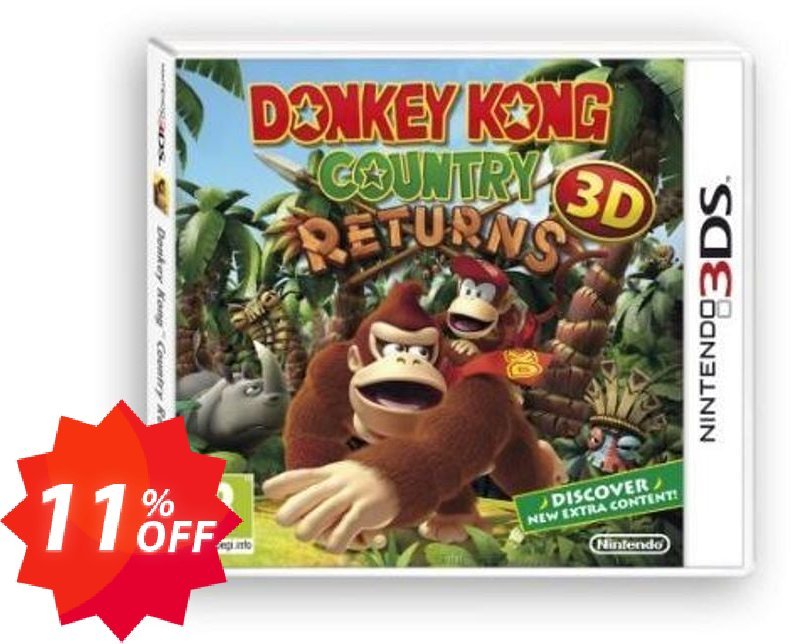 Donkey Kong Country Returns 3D 3DS - Game Code Coupon code 11% discount 