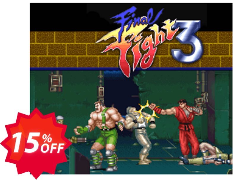Final Fight 3 3DS - Game Code, ENG  Coupon code 15% discount 